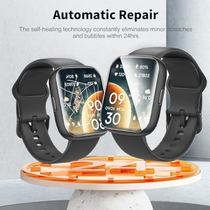 Compatible with VTech DX4 Smartwatch Screen Protector, Full Coverage TPU Clear Film Compatible with VTech KidiZoom Smartwatch DX4 TPU-6 Pack - Image 2