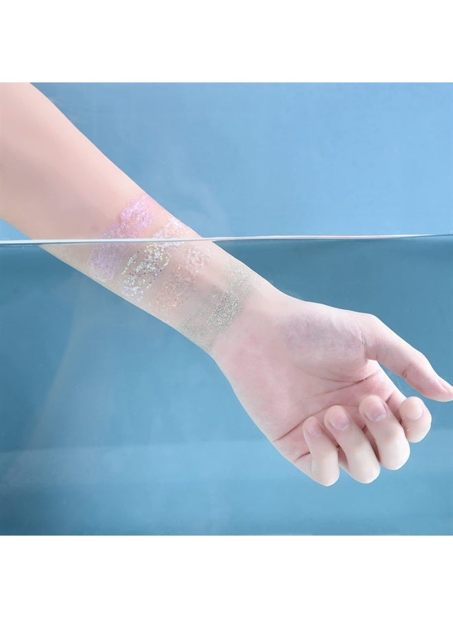 ONLYBETTER ظلال عيون سائلة لامعة، تدوم طويلاً، سريعة الجفاف، ظلال عيون سائلة مقاومة للماء، تخلق تأثير لامع قوي - ظلال عيون معدنية فضية - Image 3