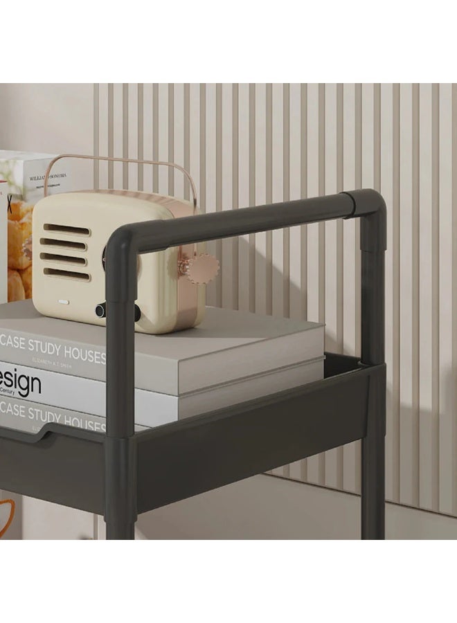 Large Capacity Mobile Laundry Basket with Wheels - Portable Organizer Container, Versatile Durable Plastic Storage Rack for Towels, Bathroom Supplies, and Clothes, Space Saving Design - Image 3