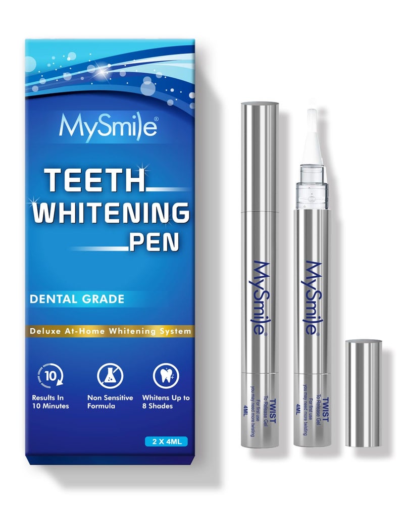 MySmile Non-Sensitive Teeth Whitening Pen Mint Gel Enamel Safety 8ML 30+ Treatments Fast Remove 20 Years of Stains Care Oral Bright Smile Alternative Teeth Whitening Strips ï»¿ - Image 1