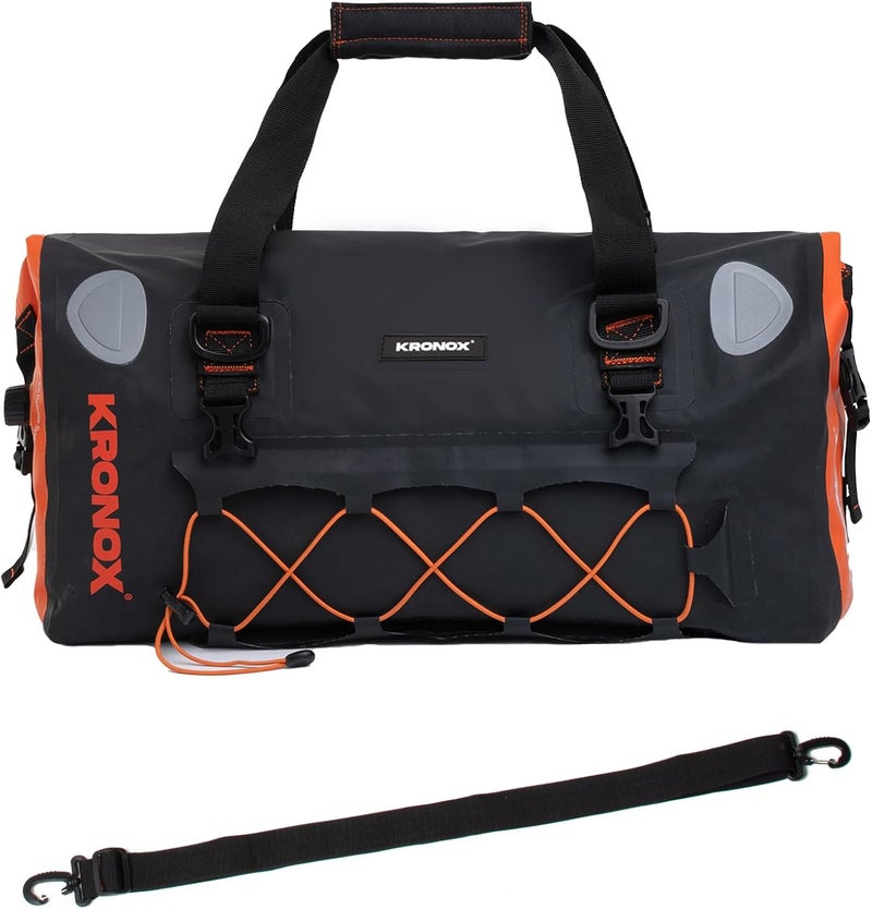 KRONOX 25L Waterproof Motorcycle Dry Bag - Black Duffle for Travel and Adventure - Image 1
