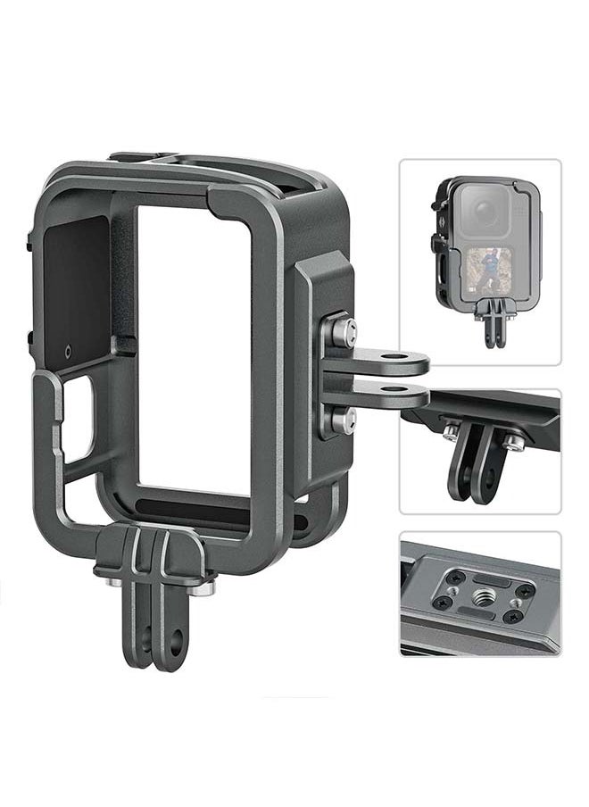 TELESIN Vertical Aluminum Cage Protective Case Frame Housing for GoPro Hero 12 11 10 9 Black, Fits Go Pro with ND CPL Lens Filter Max Lens on Camera, with Cold Shoe Connect to Video Light Microphone - pzsku/ZB6982DD02B9B78FA3129Z/45/_/1713765111/36e9d545-8890-42c3-b84d-09b6d66bc72d