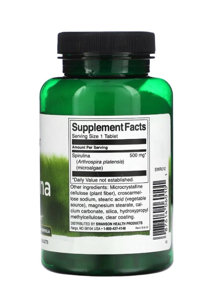 سوانسون سبيرولينا 500 ملجم 180 قرص - Image 2