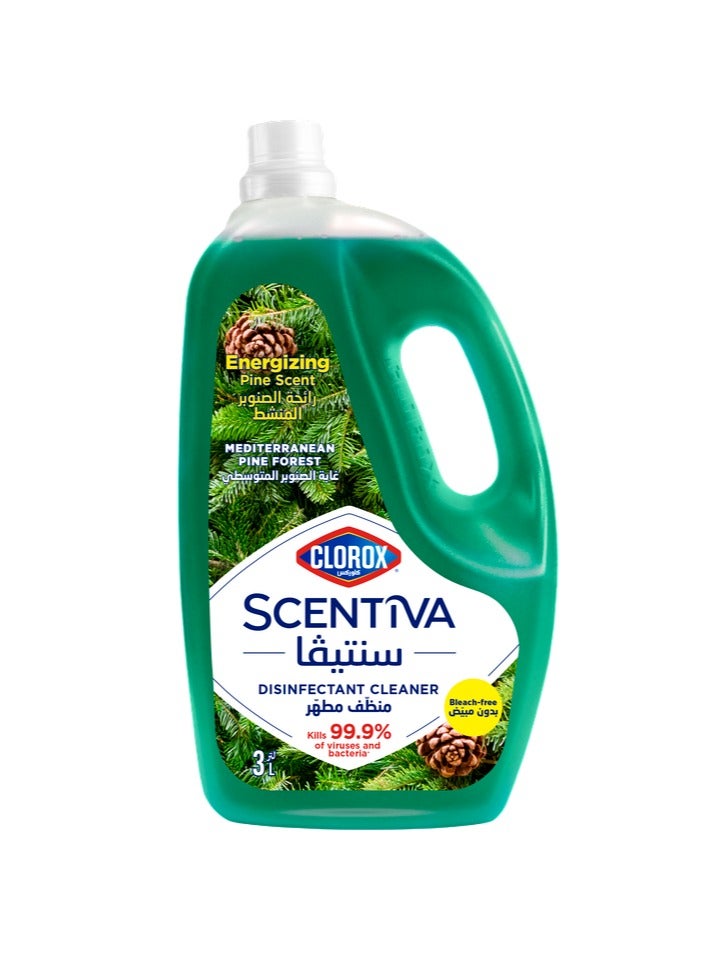 Clorox Scentiva Multipurpose Disinfectant Floor Cleaner Mediterranean Pine Forest 3L