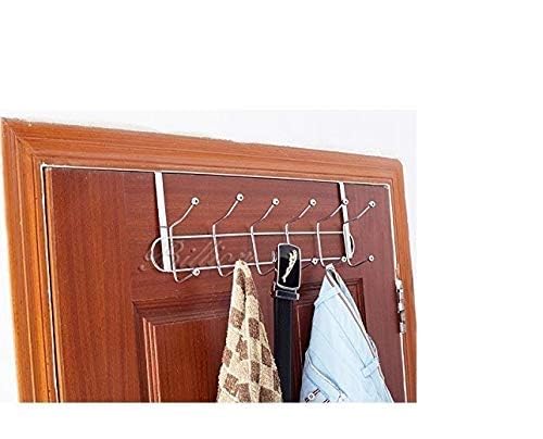 HOME CUBE Metal Chrome Finish Multifunctional Door Hook OrganiserWall Hook Hanger suitable for Room Kitchen Bathroom Silver Pack of 1 - Image 2