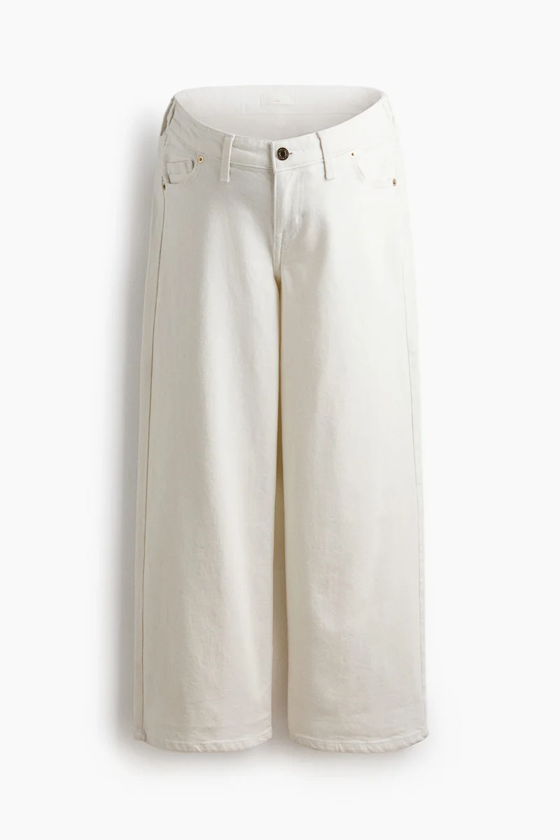 H&M MAMA Wide Low Waist Ankle Jeans