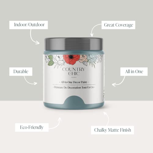 Country Chic Paint Country Chic All-in-One Chalk Paint for Furniture, Cabinets, Home Decor, Eco-Friendly, Matte Finish, Built-In Primer & Top Coat for Wood, Metal - Nightfall (Blue) - Pint 16 oz (475 ml) - Image 2