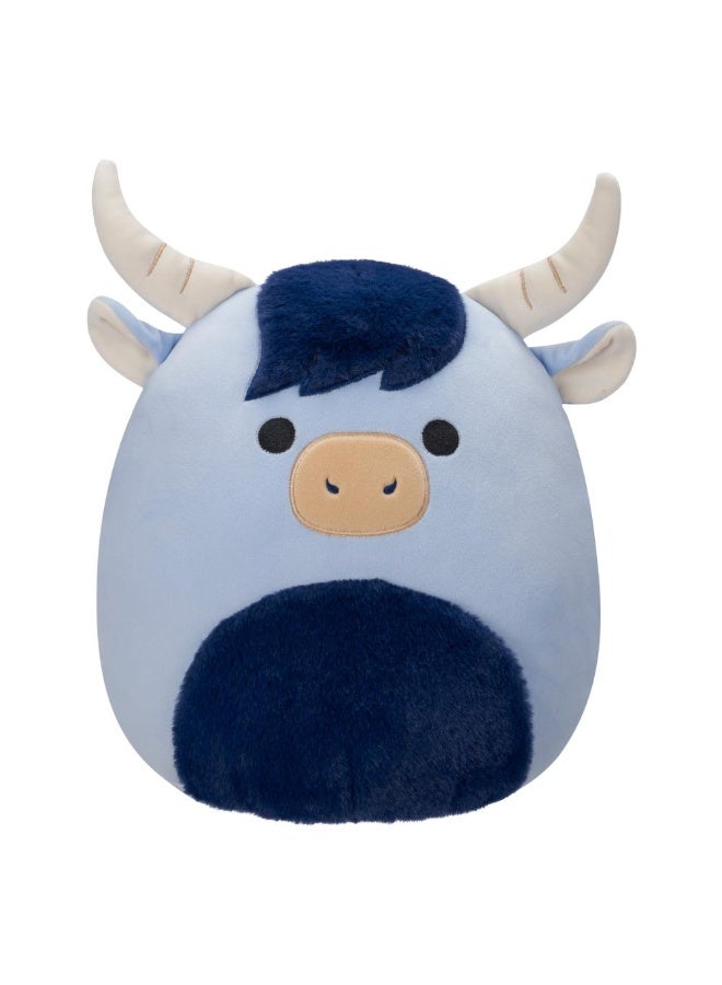 Squishmallows SQCR - Medium Plush (12" Squishmallows) (Toro - Blue Highland Cow W/Navy Blue Fuzzy Belly) - Image 3