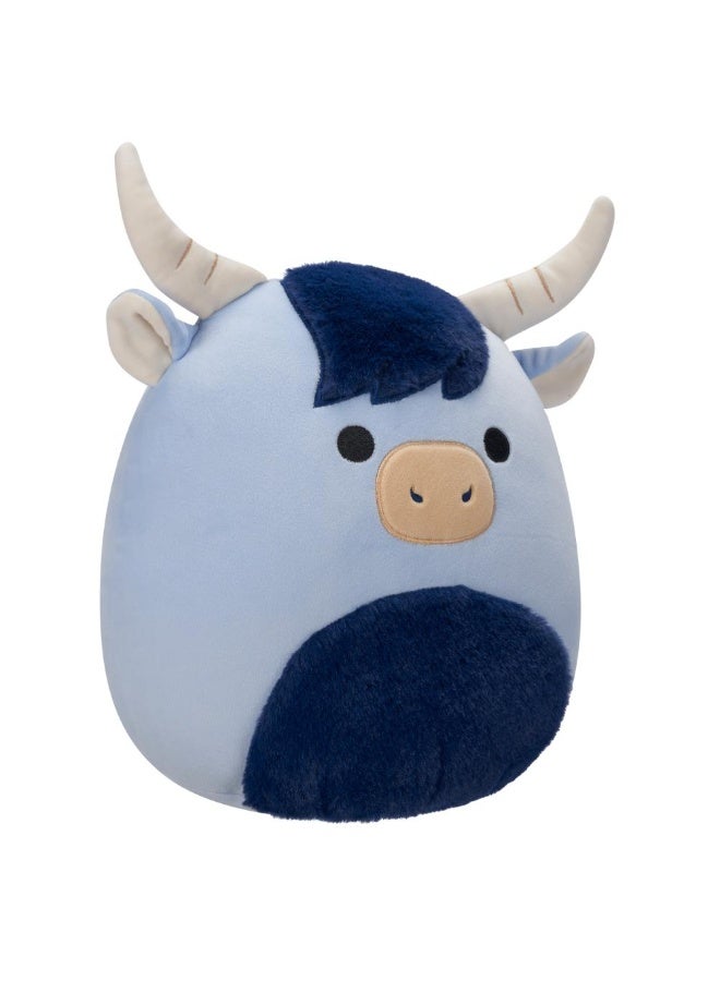 Squishmallows SQCR - Medium Plush (12" Squishmallows) (Toro - Blue Highland Cow W/Navy Blue Fuzzy Belly) - Image 5