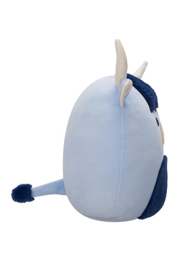 Squishmallows SQCR - دمية قماشية متوسطة (12" سكويشمالو) (تورو - بقرة هايلاند زرقاء مع بطن ز fuzzy أزرق)  - Image 3
