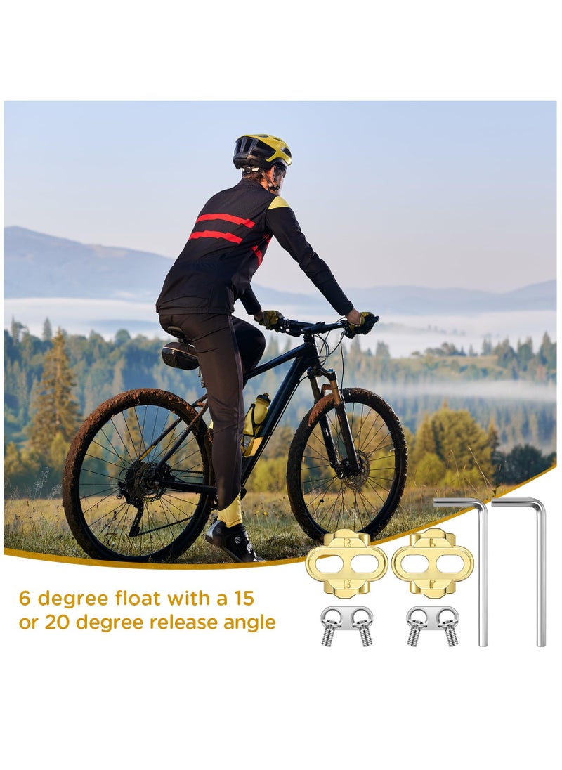 SYOSI 4 Pcs Bike Cleats Bicycle Cleats Cycling Cleats with 2 Hexagonal Wrenches for MTB Shoes Compatible with Eggbeater Candy Mallet Smarty Pedals  - Image 2