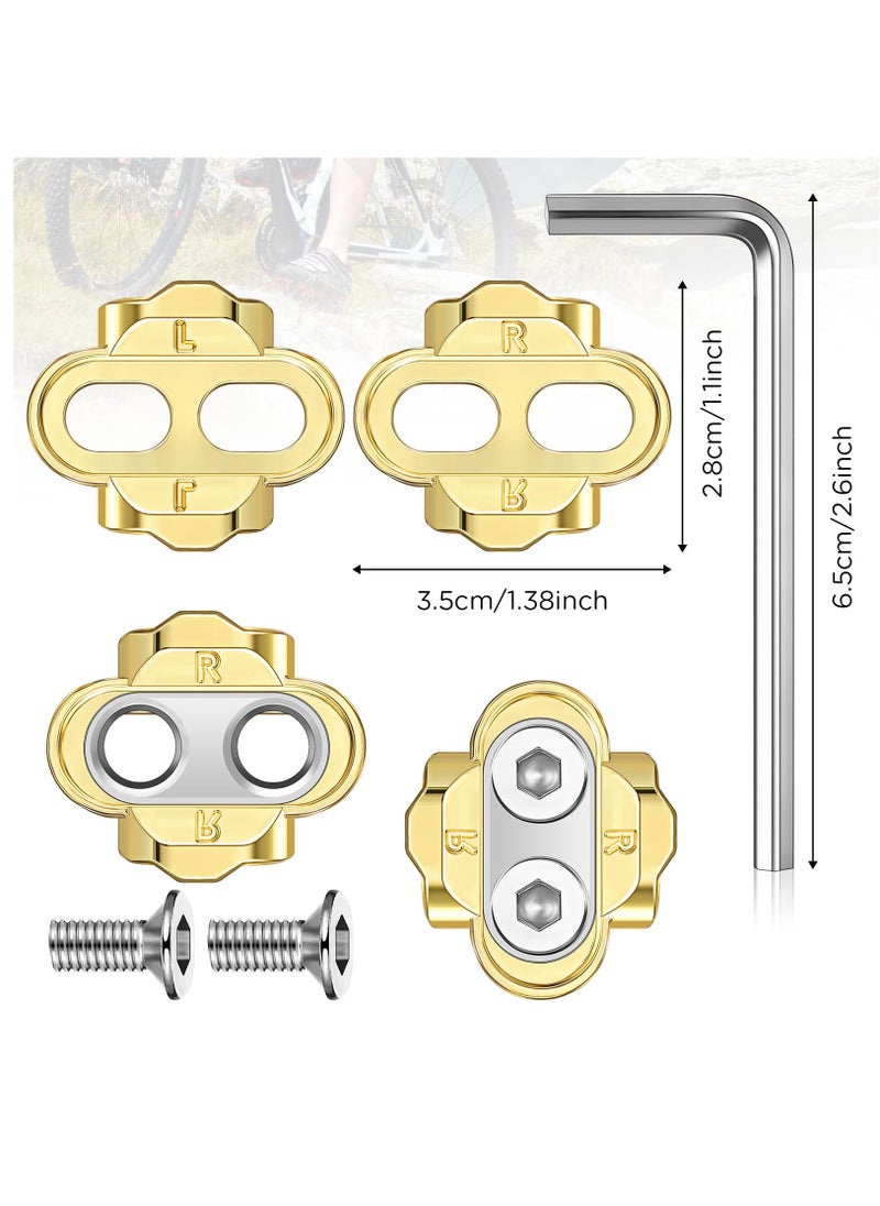 SYOSI 4 Pcs Bike Cleats Bicycle Cleats Cycling Cleats with 2 Hexagonal Wrenches for MTB Shoes Compatible with Eggbeater Candy Mallet Smarty Pedals  - Image 4