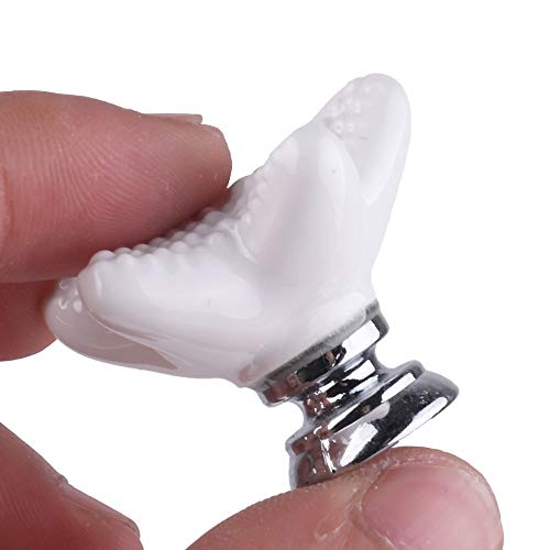 Joyindecor Ceramic Starfish Drawer Pulls Handles for Dresser Cupboard Wardrobe Cabinets Kitchen, Beach/Ocean Theme Cabinet Knobs, Sea Star Nautical Dresser Knobs, 12 Pack (White) - Image 4
