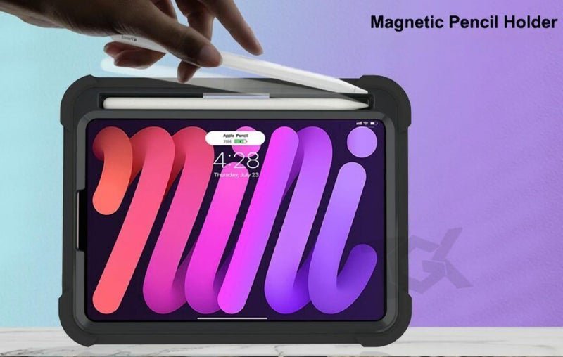 TGK Slim Heavy Duty Shockproof Protection Kickstand Hybrid Case Cover for iPad mini 6th Gen 8.3 inch 2021 Black - Image 4