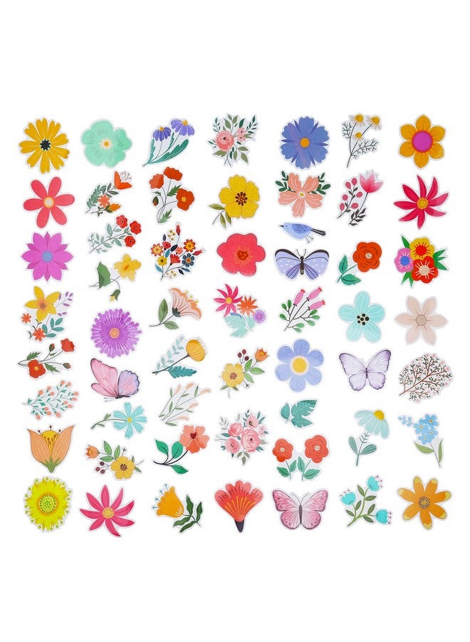 كليڤر بلاي مجموعة من 100 ملصق زهور، هدايا حفلات الزهور، ديكورات أعياد الميلاد - Image 2