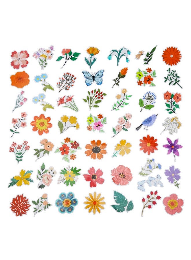 كليڤر بلاي مجموعة من 100 ملصق زهور، هدايا حفلات الزهور، ديكورات أعياد الميلاد - Image 3