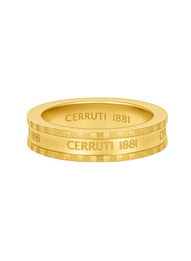 CERRUTI 1881 52 Daniela Gold Plated Stainless Steel Band Ring for Women, 52 for Women | Best Price UAE
