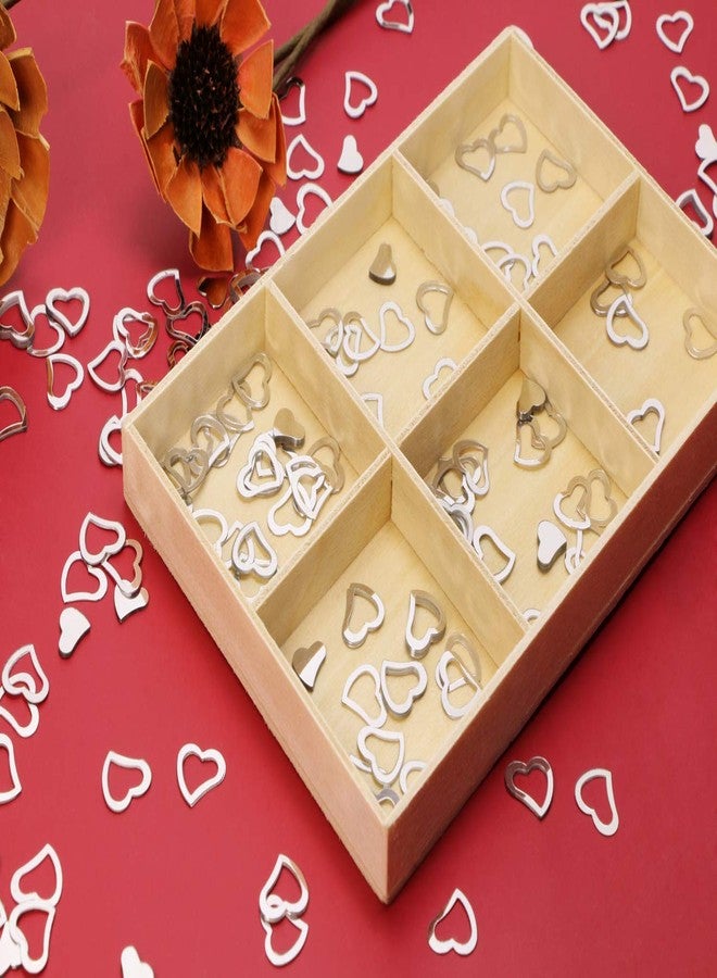 ONLYKXY 1200Pcs Love Heart Shaped Confetti, Table Wedding Decoration, Glitter Confetti for Wedding Party (Silver) - Image 5