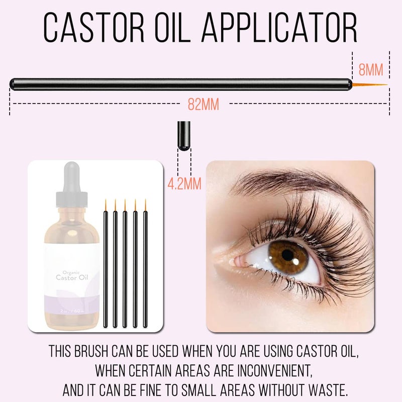 KINGMAS 100 Pack Eyeliner Brush, Disposable Ultra-fine Point Eyeliner Applicator Cosmetic Eye Wands Eye Liner Makeup Tool - Image 3
