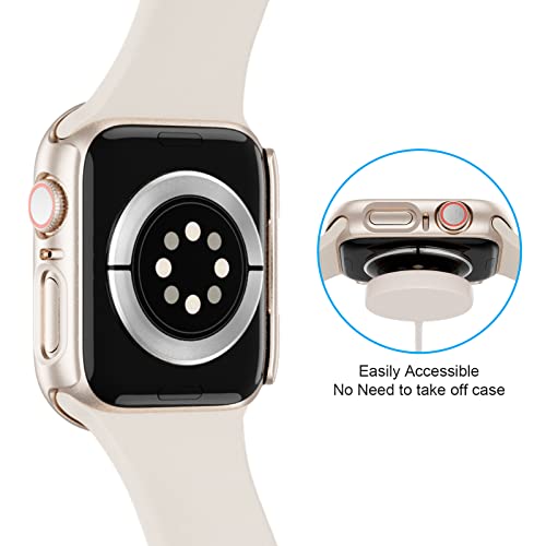 BHARVEST 10 Pack Case for Apple Watch SE (2nd) Series 6/SE/5/4 44mm with Tempered Glass Screen Protector, Stylish Matte Frosted Design Scratch Resistant Hard PC Bumper Cover - Image 5