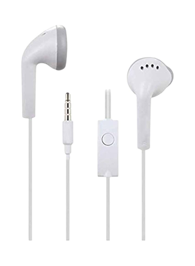 J8 Wired Earphones with Microphone and 3.5mm Jack - White - Image 2