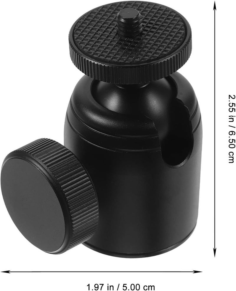 Ball Head Tripod Mount Adapter Clamp for DSLR Camera and Smartphone, 360° Rotatable Mini Camera Bracket with Light Stand Compatibility for Live Streaming and Photography - Image 2