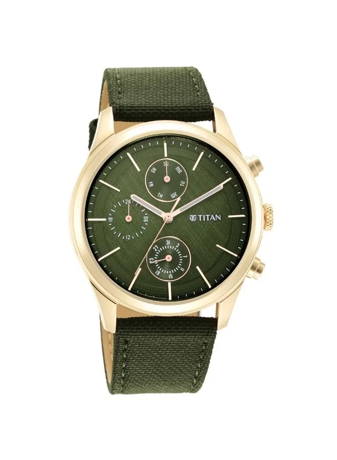 تيتان Men's Fabric Analog Watch 1805WP01 - 42 mm