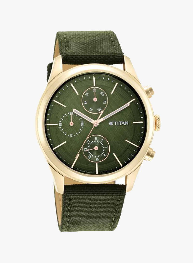 TITAN Men's Fabric Analog Watch 1805WP01 - 42 mm