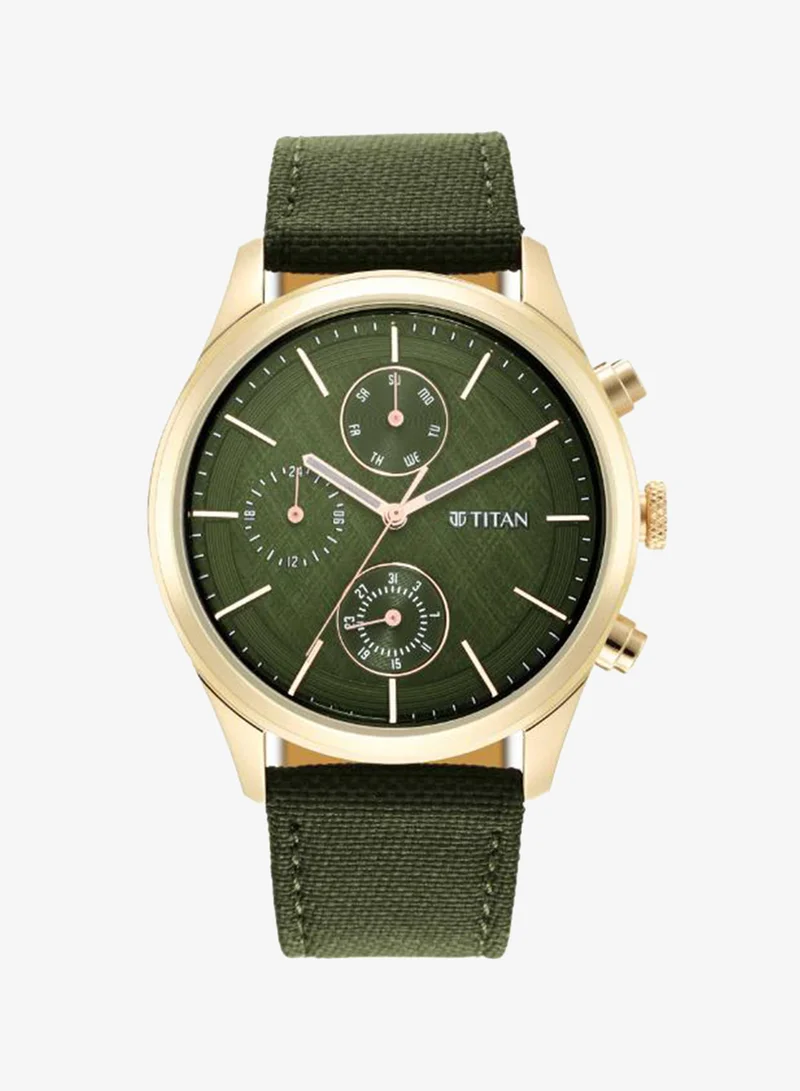 TITAN Men's Fabric Analog Watch 1805WP01 - 42 mm
