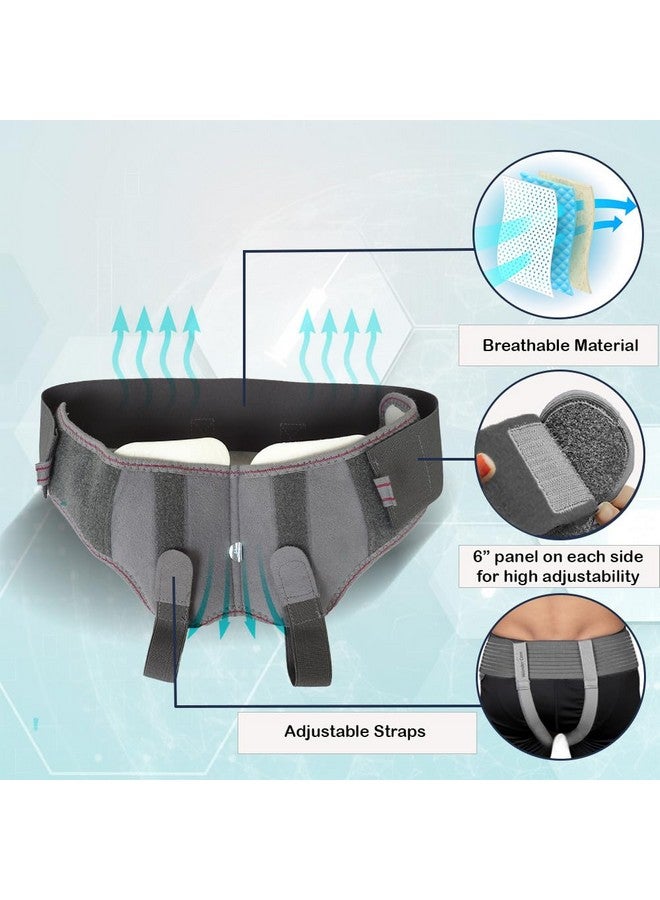 Wonder Care Wonder Care Hernia Support Truss Polyester Brace Belt For Single/Double Inguinal Pain Relief With Two Removable Compression Pads For Men Size- (Xl: 40"-46")  - Image 4