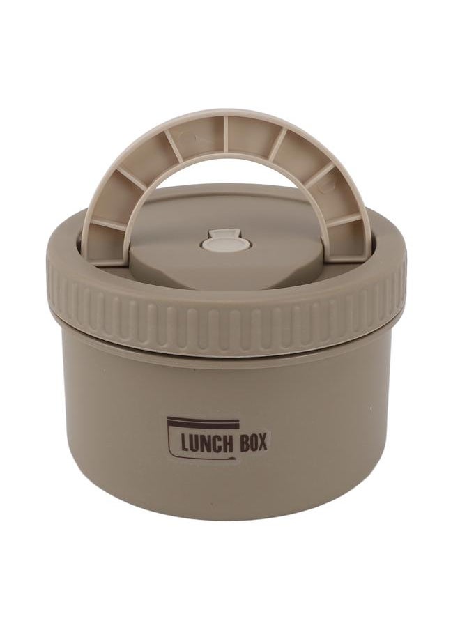 Thoraya Bento Box Round 600ml Lunch Container Stainless Steel Tight Sealing Leakage Proof Insulated Portable Food Storage Container Dark Brown  - Image 5