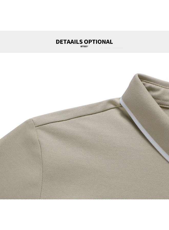 FOLUNSI Summer Thin Color-blocked Collar Men's Short-sleeve Casual Polo Shirt Comfortable Breathable Men's Top - Image 4