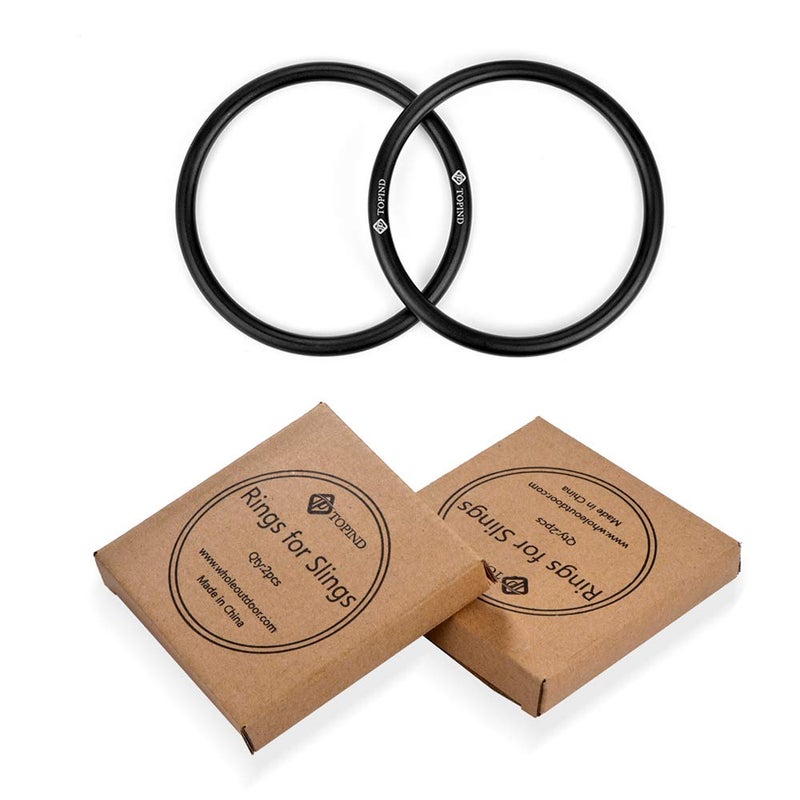 TOPIND 3 inch Aluminum Rings for Baby Slings and Baby Carrier, Sling Rings Wraps Carriers Durable Anodized Aluminum Rings Lead and Nickel Free, lab Tested for Strength and Safety (Matte Black) - Image 1