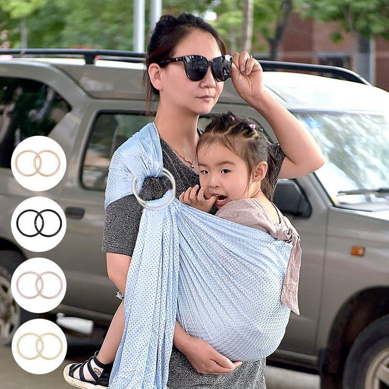 TOPIND 3 inch Aluminum Rings for Baby Slings and Baby Carrier, Sling Rings Wraps Carriers Durable Anodized Aluminum Rings Lead and Nickel Free, lab Tested for Strength and Safety (Matte Black) - Image 5