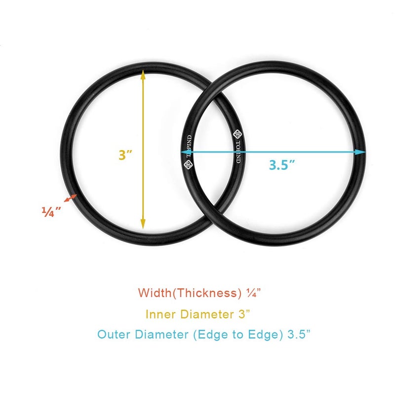 TOPIND 3 inch Aluminum Rings for Baby Slings and Baby Carrier, Sling Rings Wraps Carriers Durable Anodized Aluminum Rings Lead and Nickel Free, lab Tested for Strength and Safety (Matte Black) - Image 2