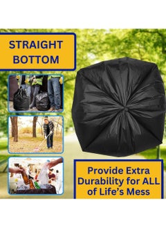 AlsayedP 30 Gallon Heavy Duty Trash Bags 25 Black Plastic Garbage Bags for Contractor, Industrial, Home, Kitchen, Commercial, Yard, Lawn, Leaf (30 Gallons, 25 Bags)  - Image 4