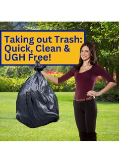 AlsayedP 30 Gallon Heavy Duty Trash Bags 25 Black Plastic Garbage Bags for Contractor, Industrial, Home, Kitchen, Commercial, Yard, Lawn, Leaf (30 Gallons, 25 Bags)  - Image 5