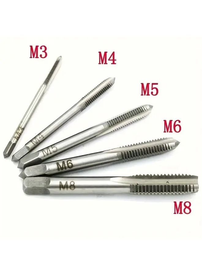 5pcs Stainless Steel Tap And Die Set Metric M3 M8 For Metalworking Repair - Image 5