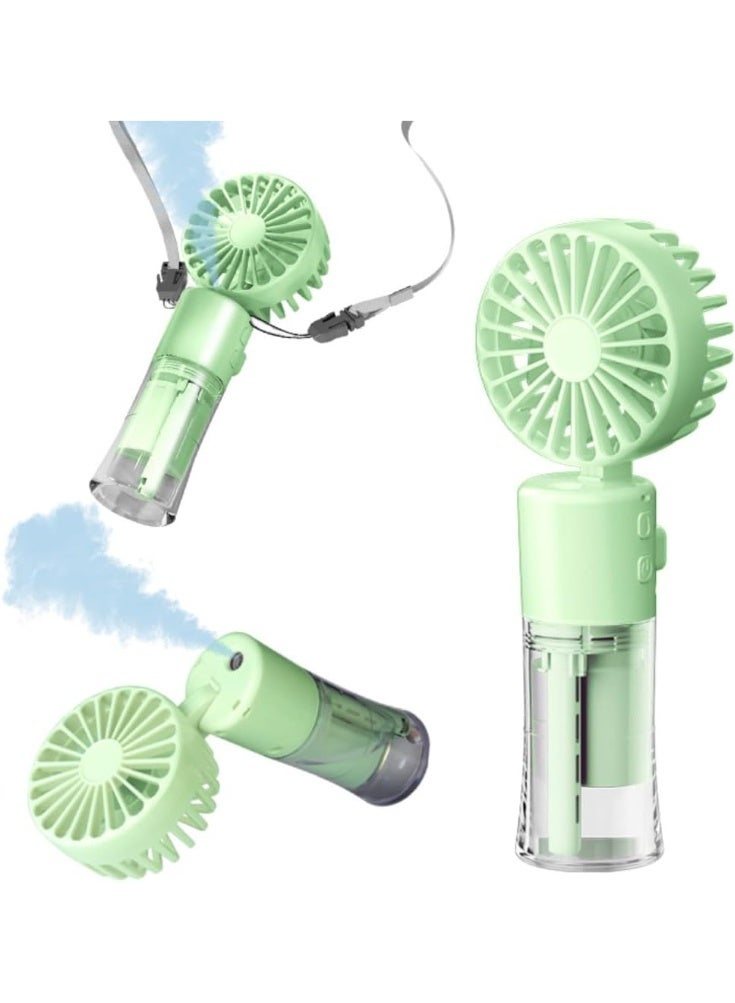 general Handheld Misting Fan，Rechargeable Battery Operated ，Portable 4 Speeds & 55ml 360° Swiveling Personal Fan for Travel Camping Outdoor (Pink) - Image 1