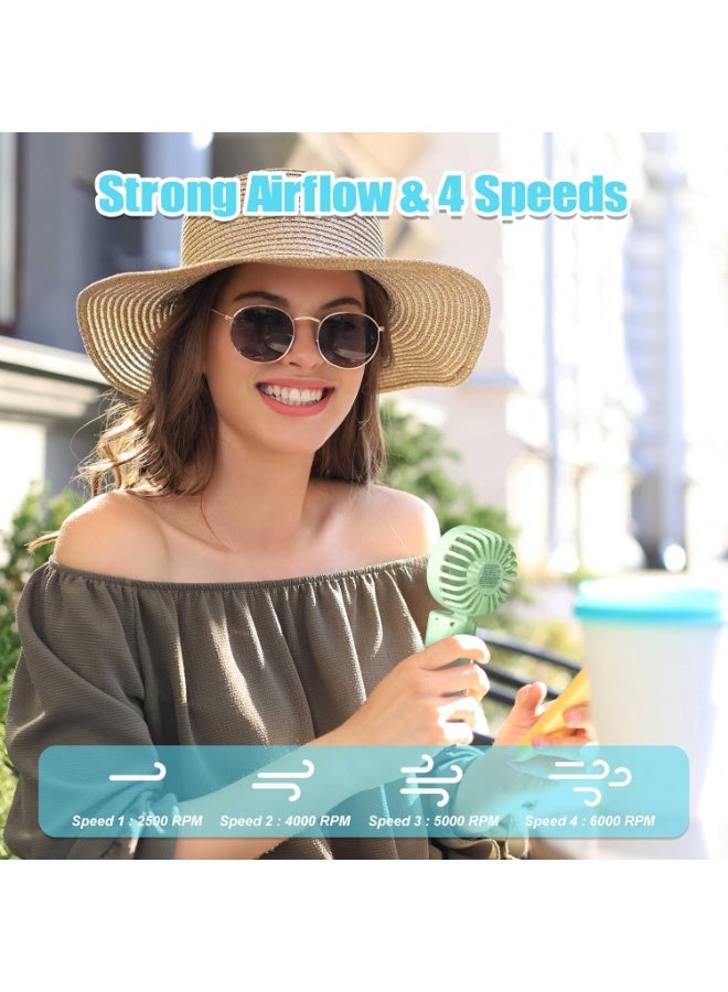 general Handheld Misting Fan，Rechargeable Battery Operated ，Portable 4 Speeds & 55ml 360° Swiveling Personal Fan for Travel Camping Outdoor (Pink) - Image 5