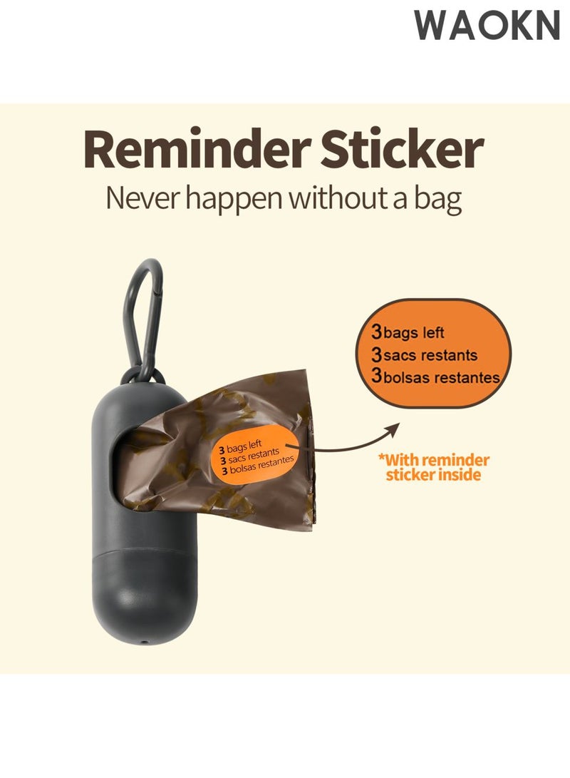 WAOKN 18 Rolls Disposable Diaper Bag Refills , Coffee Scented Waste Bags , Leak Proof, Extra Thick and Large, Biodegradable Baby Diaper Bag ,With reminder stickers , Soft and tough , pet waste bags ,270 Count . - Image 5