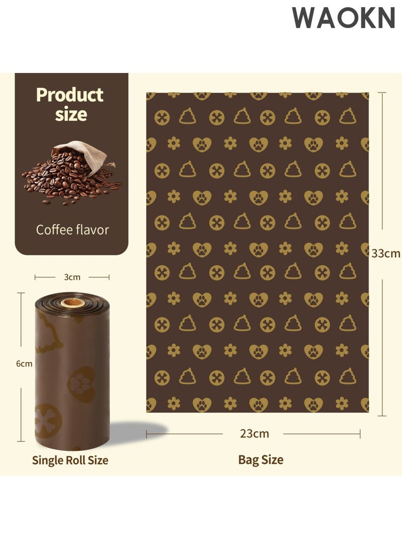 WAOKN 18 Rolls Disposable Diaper Bag Refills , Coffee Scented Waste Bags , Leak Proof, Extra Thick and Large, Biodegradable Baby Diaper Bag ,With reminder stickers , Soft and tough , pet waste bags ,270 Count . - Image 4