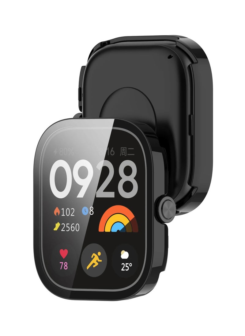 Generic Screen Protector Case for Redmi Watch 5/Watch 5 ESIM Smartwatch Hard PC Bumper Tempered Glass Film Replacement Accessories (Black)  - Image 2