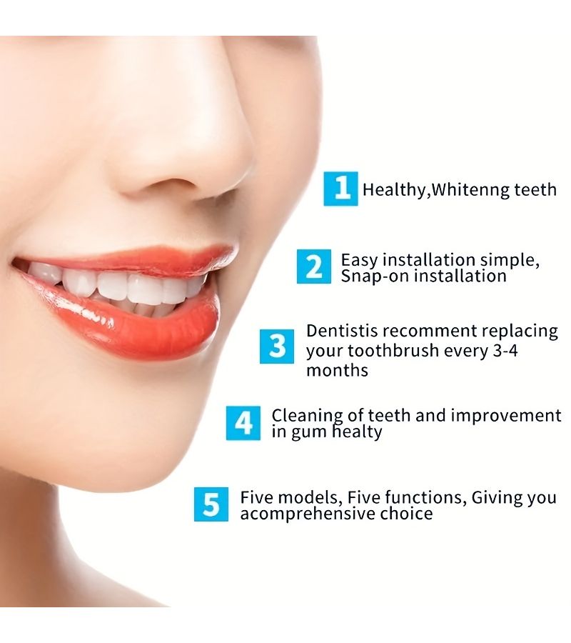 12 Pieces Accurate Cleaning Premium Electric Toothbrush Heads Replacement For Toothbrush Models 5000 7000 7500 8000 - Image 5