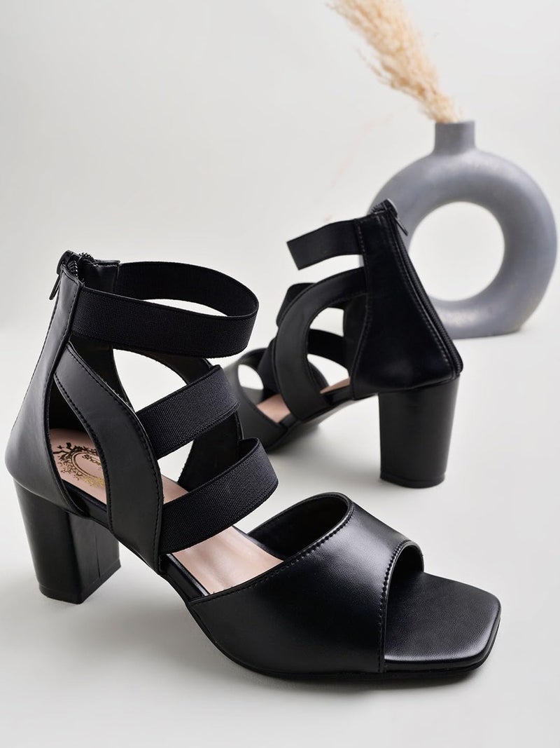 Shoetopia صندل كعب كتلة للنساء من شوتوبيا - Image 4