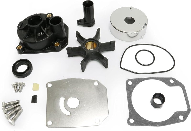 Full Power Plus 60HP 65HP 70HP 75HP Evinrude Johnson Water Pump Rebuild Kit Replacement With Housing Key 432955 OMC Sierra 18-3389 - Image 1