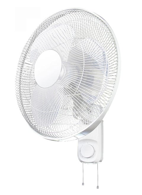 16 Inch Wall Fan High Performance Fan with 3 Speed ​​Controls, 5 Leaf Blades and 2 Pull Cord Adjustable Tilt Angle and Efficient Cooling