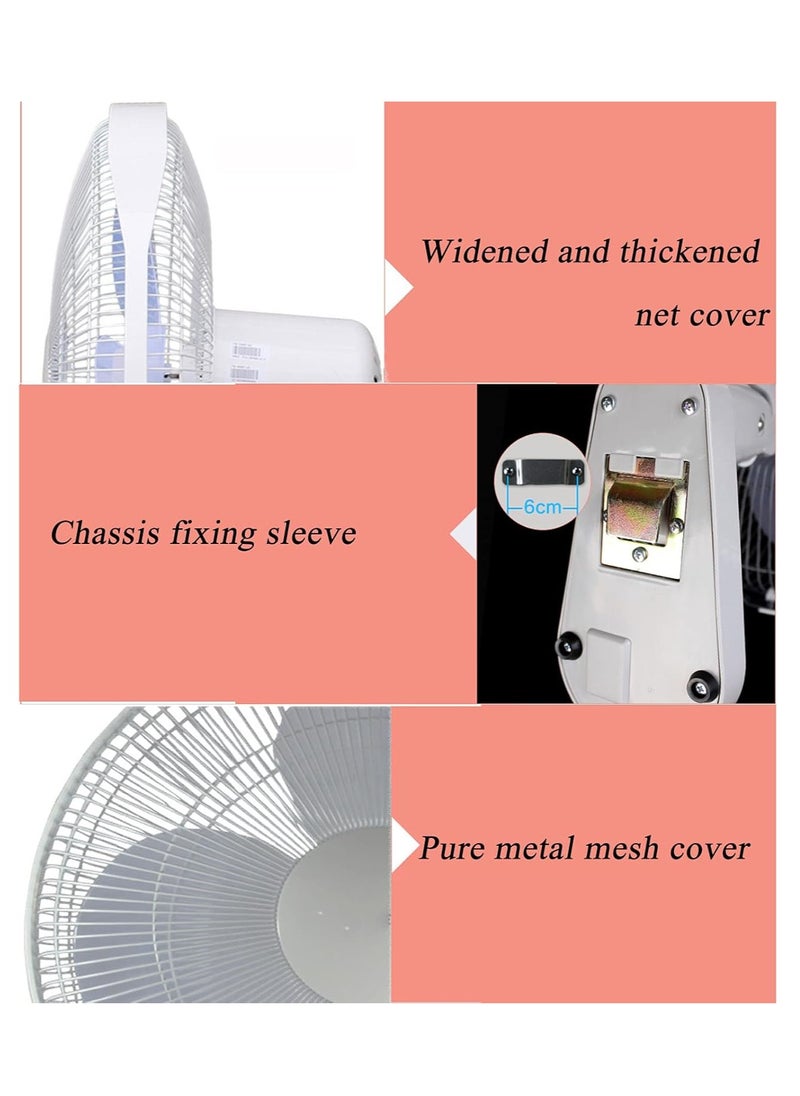 16 Inch Wall Fan High Performance Fan with 3 Speed ​​Controls, 5 Leaf Blades and 2 Pull Cord Adjustable Tilt Angle and Efficient Cooling