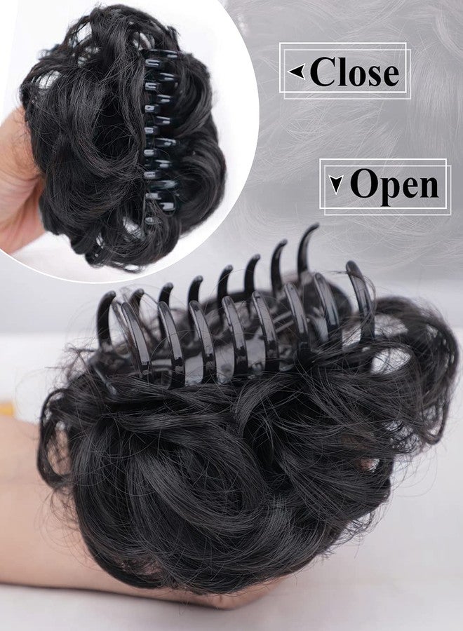 VIVIAN Claw Clip In Hair Bun Messy Curly Clip In Claw Hair Hairpieces Natural Wavy - Image 5