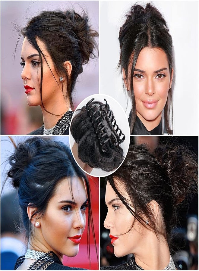 VIVIAN Claw Clip In Hair Bun Messy Curly Clip In Claw Hair Hairpieces Natural Wavy - Image 4